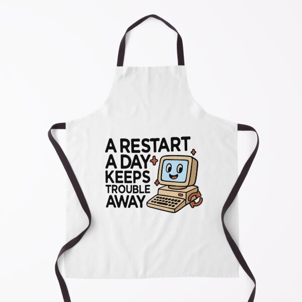 Item preview, A Restart A Day Keeps Trouble Away Retro designed and sold by wolfkin-design.