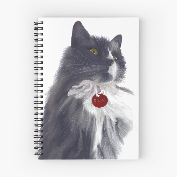 Item preview, Fluffy Grey & White Cat designed and sold by SilverWordz.