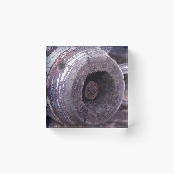 Item preview, Cobwebbed Hub: Weathered Wooden Cart Wheel Close-Up designed and sold by AnalogDays.