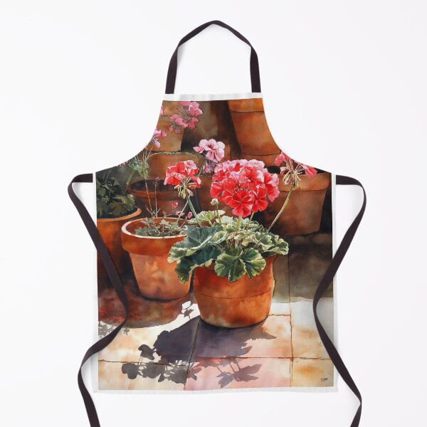 Item preview, Vibrant Geraniums in Clay Pots designed and sold by laurashawart.
