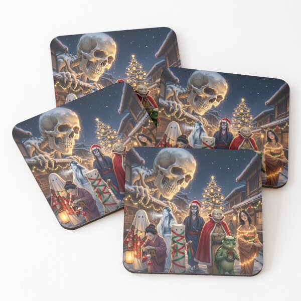 Item preview, Yokai Christmas Parade — Japanese Folklore Holiday Night | Hyakki Yagyo Winter Edition designed and sold by Mori-no-Akari.