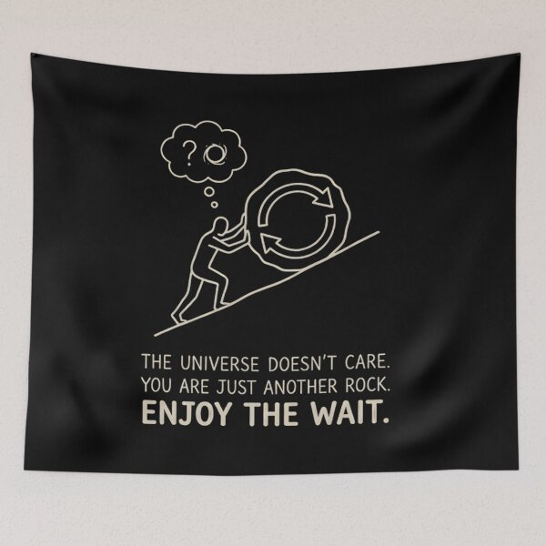 Item preview, The Universe Doesn’t Care – Existential Rock Humor designed and sold by SoulenCify.