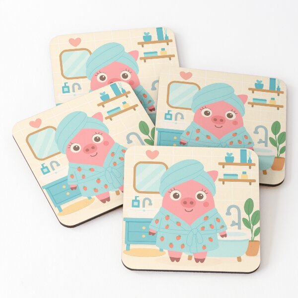 Item preview, Truffle, Cozy Bath Time Piglet – Bathroom Decor designed and sold by Aloloco.