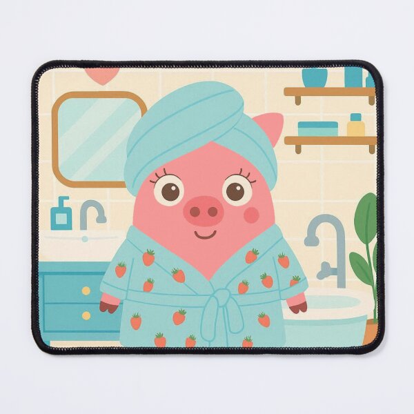 Item preview, Truffle, Cozy Bath Time Piglet – Bathroom Decor designed and sold by Aloloco.