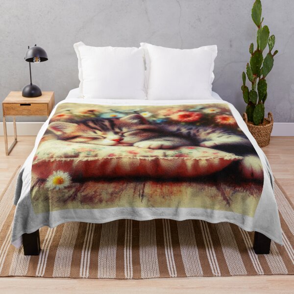 Item preview, Floral Nap — Sleepy Kitten in Dreamland designed and sold by denip.