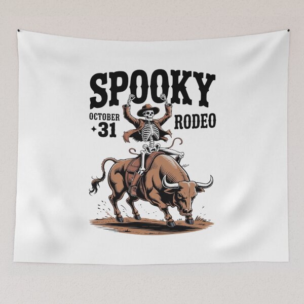 Item preview, Spooky Rodeo Western Halloween Skeleton Riding a Bull Outfit  designed and sold by InspiredFoul.