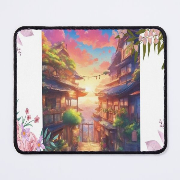 Item preview, Japanese Street Sunset – Vibrant Anime-Inspired Artwork designed and sold by aniartresearch.