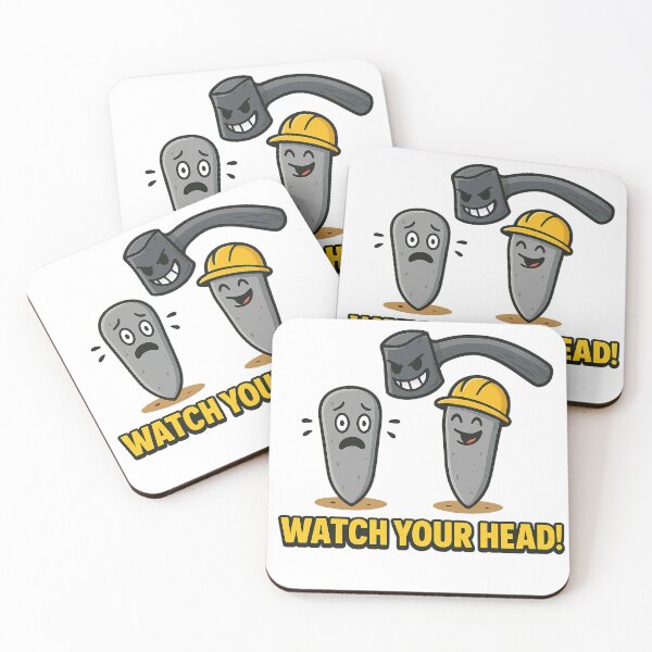 Item preview, Watch Your Head – Funny Construction Safety Cartoon designed and sold by the-dovlat.