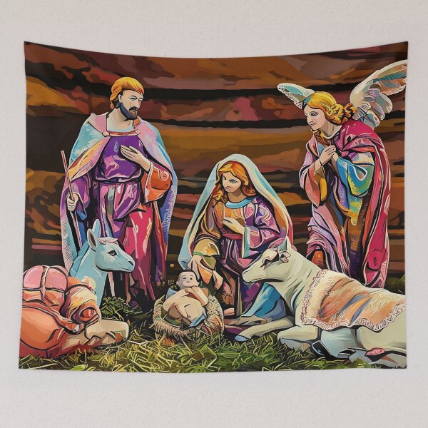 Artikelvorschau, Die Weihnachtsgeschichte in Farbe entworfen und verkauft von tomorrowsart.