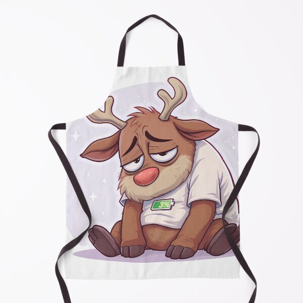 Item preview, Holiday Burnout – Tired Reindeer Christmas Illustration designed and sold by FratddArtworks.