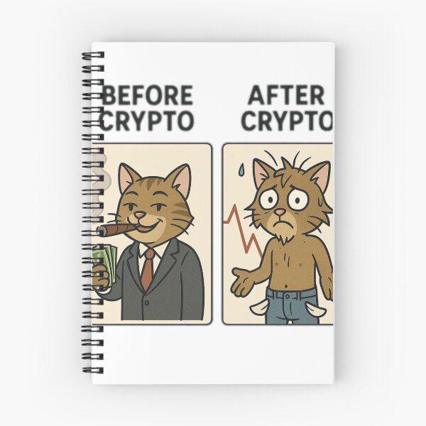 Item preview, Before Crypto After Crypto – Funny Crypto Meme Cat designed and sold by the-dovlat.