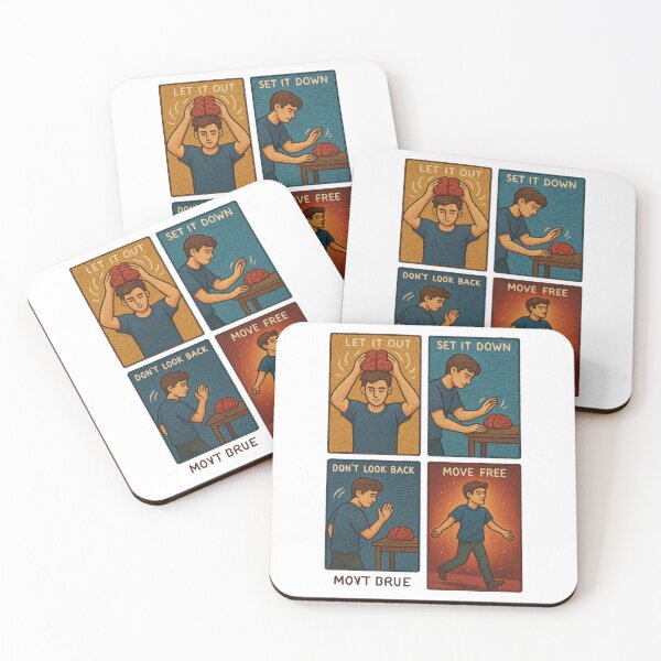 Item preview, Men Let It Out. Set It Down. Move Free. – Embroidered Healing Journey Sticker Art designed and sold by Gurjeetpixelart.