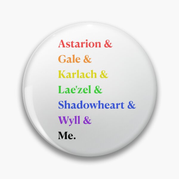 Item preview, Baldur's Gate Companions (rainbow & black) designed and sold by Nerd Stuff by Anzo.