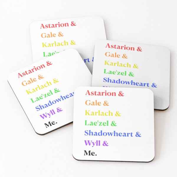 Item preview, Baldur's Gate Companions (rainbow & black) designed and sold by Nerd Stuff by Anzo.