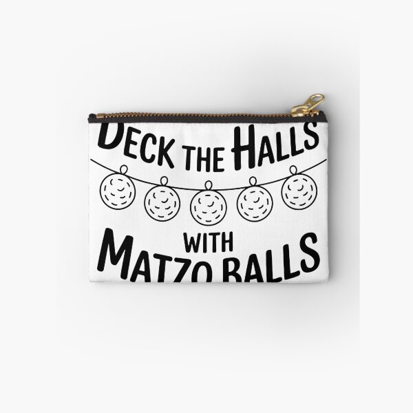 Item preview, Minimal Matzo Ball Garland Line Art – Jewish Hannukah Festival Chanukah Holiday Humor “Deck The Halls with Matzo Balls” designed and sold by WSPrintCrafter.