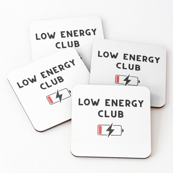 Item preview, Low Energy Club - Almost Dead Battery Funny Tee designed and sold by JustFunnyStuff.