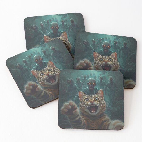 Item preview, Cute Cat Selfie in Zombie Apocalypse designed and sold by funnyshop222.