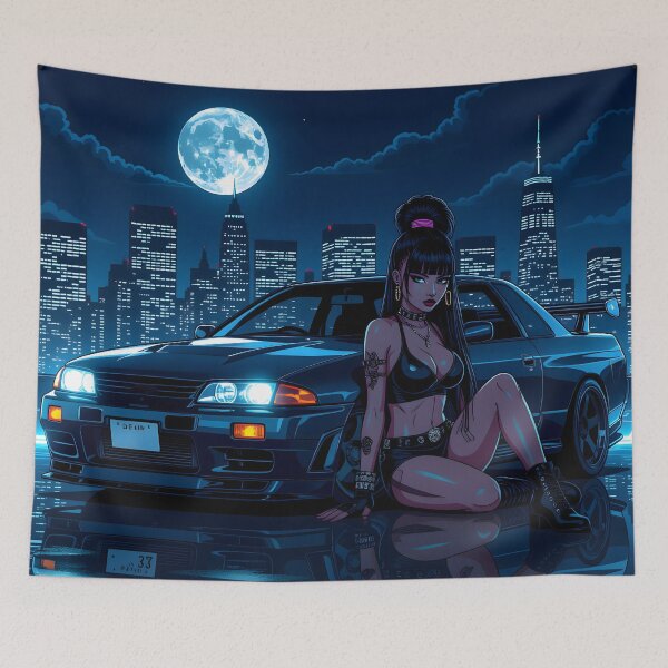Item preview, Anime Night Drive – Japanese sports car and mysterious woman designed and sold by Salimgor Hangaround Music.