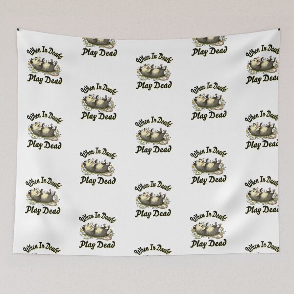 Item preview, When In Doubt Play Dead Opossum — Funny Retro Quote Art designed and sold by Colorful-Garden.