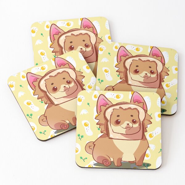 Item preview, Kawaii Toast Puppy Illustration designed and sold by seriyamilktea.