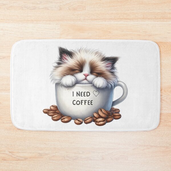 Item preview, Cat Lover Coffee Stickers – Adorable Cozy Cat Bundle designed and sold by Lulunza.