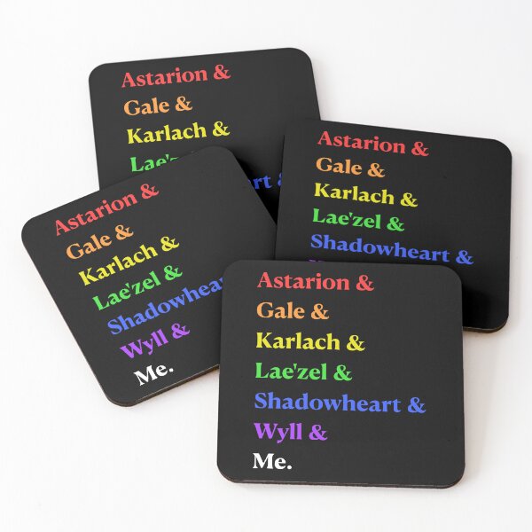 Item preview, Baldur's Gate Companions (rainbow & white) designed and sold by Nerd Stuff by Anzo.