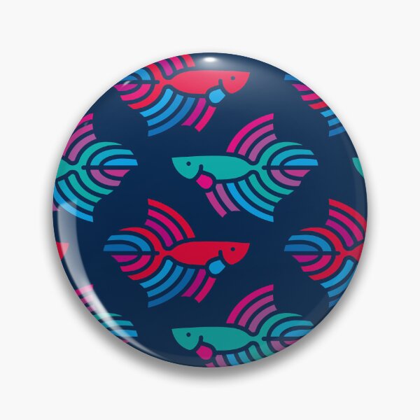 Item preview, Colorful Betta Fish Pattern – Red & Teal Version designed and sold by Satoshy Atelier.