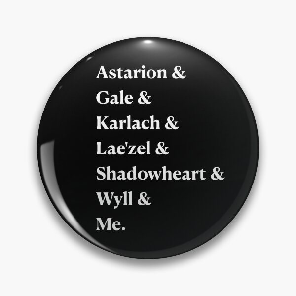 Item preview, Baldur's Gate Companions (white text) designed and sold by Nerd Stuff by Anzo.