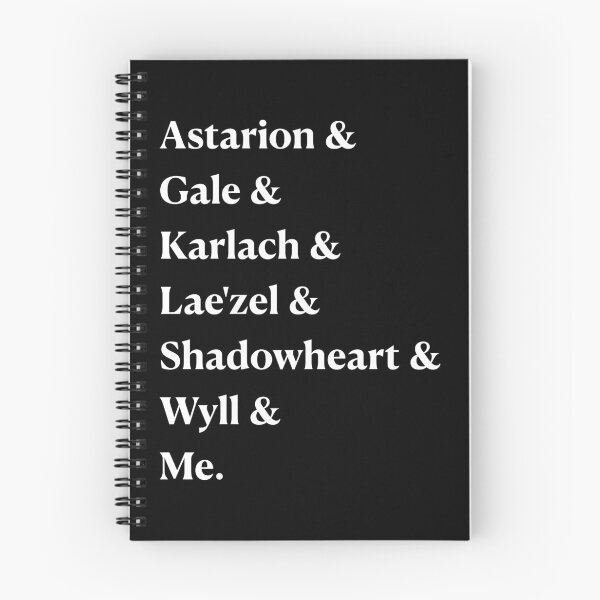 Item preview, Baldur's Gate Companions (white text) designed and sold by Nerd Stuff by Anzo.