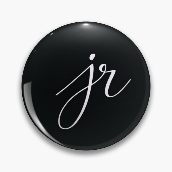 Item preview, Elegant JR Monogram Script – Minimalist Black & White Calligraphy Design for Apparel & Wall Art designed and sold by Bright Nest Studio.