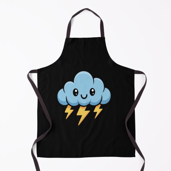 Item preview, Kawaii Smiling Thundercloud Vector Cute Happy Storm Cloud designed and sold by LacostCarl.
