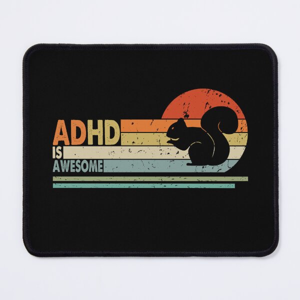 Item preview, Funny Colorful ADHD Squirrel – “ADHD Is Awesome” Neurodiversity Design designed and sold by Suzy Perez Art.