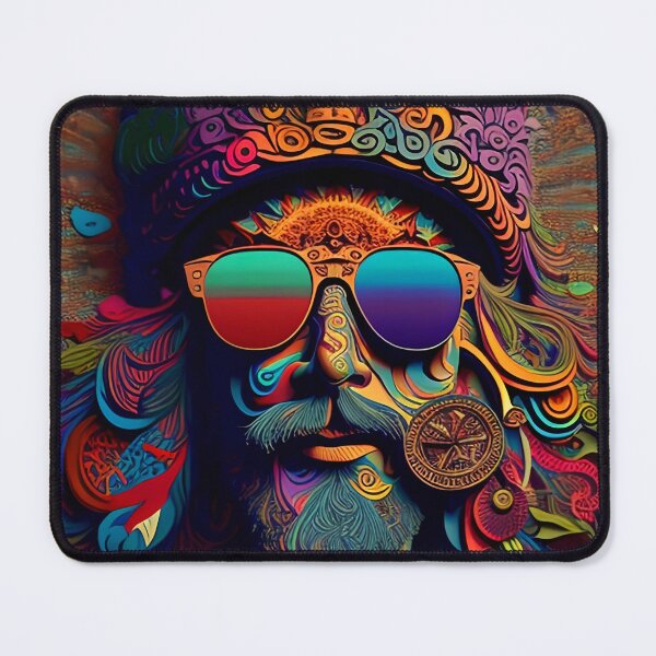 Item preview, The Visionary: Psychedelic Portrait of the Neon Hippie designed and sold by Dominik1994.