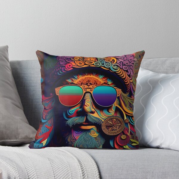 Item preview, The Visionary: Psychedelic Portrait of the Neon Hippie designed and sold by Dominik1994.