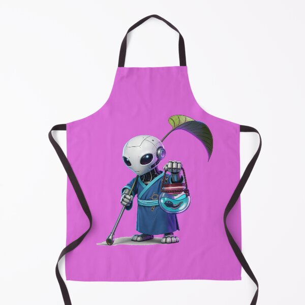 Item preview, Futuristic Robot Monk with Mystical Lantern Fantasy Art designed and sold by zohocreations.