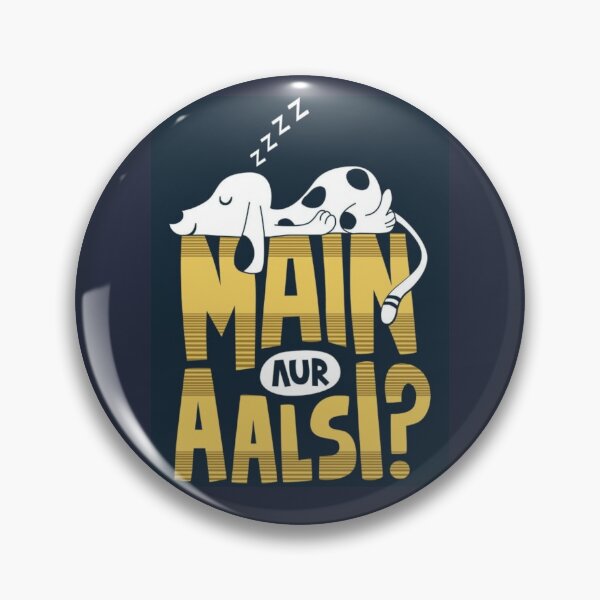 Item preview, Main Aur Aalsi Funny Dog Art designed and sold by Templateloom.
