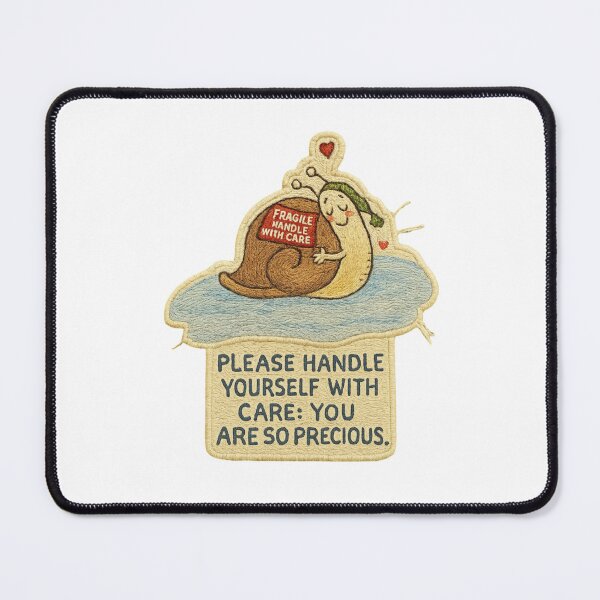 Item preview, Handle Yourself With Care – Hand-Embroidered Gentle Reminder Sticker Art designed and sold by Gurjeetpixelart.