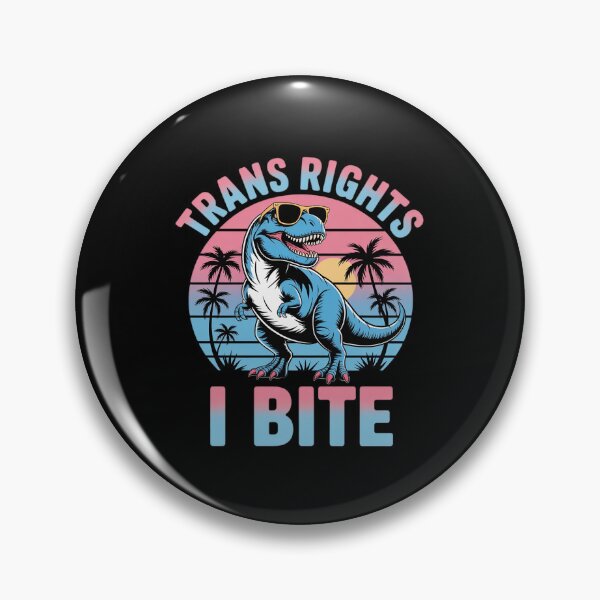 Item preview, Trans Rights Or I Bites Transgender Dinosaur T-Rex LGBTQ designed and sold by MarryIsMonth.