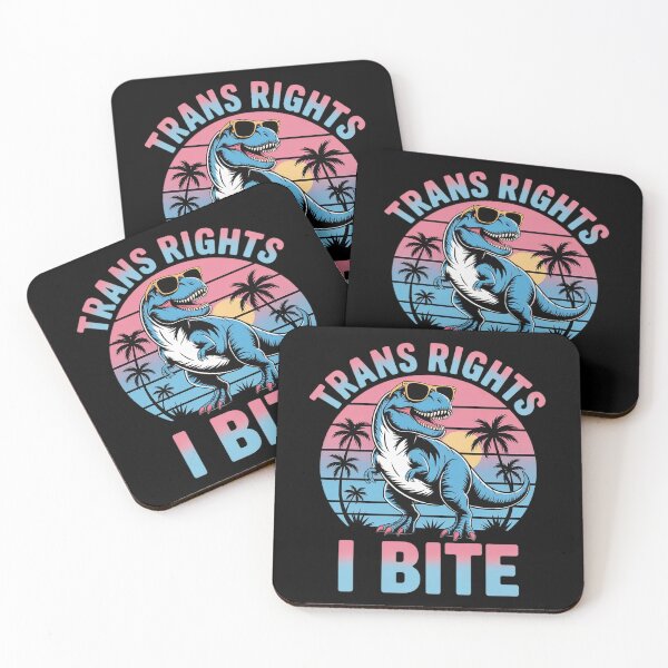 Item preview, Trans Rights Or I Bites Transgender Dinosaur T-Rex LGBTQ designed and sold by MarryIsMonth.