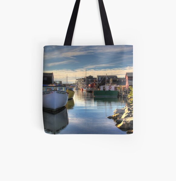 Fisherman's Cove, Eastern Passage All Over Print Tote Bag