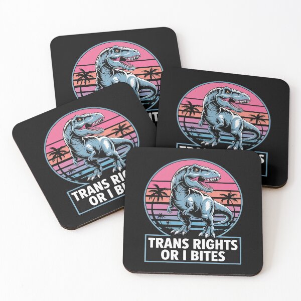 Item preview, Trans Rights Transgender Pride Or I Bites T-Rex designed and sold by FadeOfThrone.