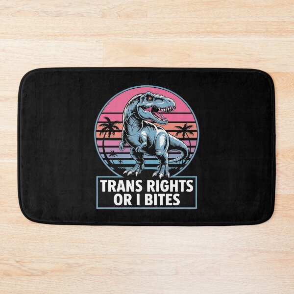 Item preview, Trans Rights Transgender Pride Or I Bites T-Rex designed and sold by FadeOfThrone.