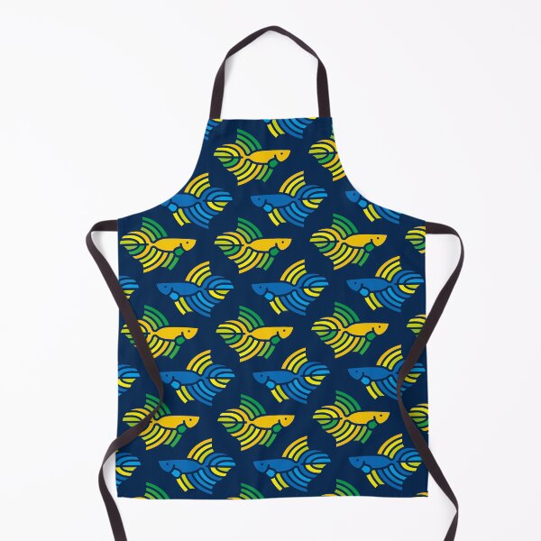 Item preview, Colorful Betta Fish Pattern – Blue & Yellow Version designed and sold by Satoshy Atelier.