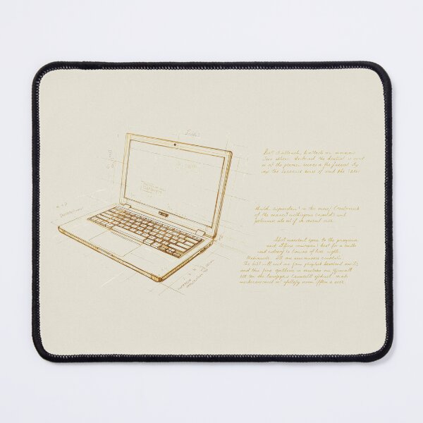 Item preview, Renaissance Invention Sketch – Da Vinci Style Laptop Art designed and sold by KArtcore.