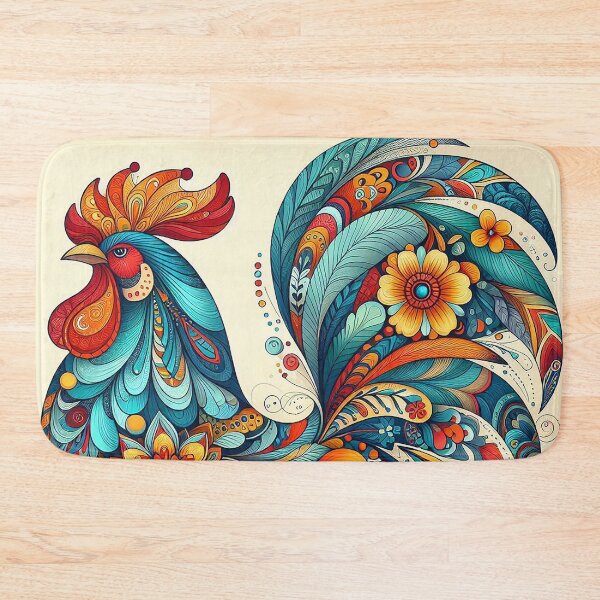Item preview, Thai Floral Patterns Inspiring the Rooster Design   designed and sold by Vanich-Panich.