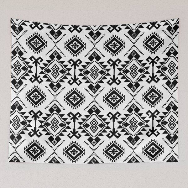 Item preview, Black and White Tribal Geometric Seamless Pattern designed and sold by RS4you.
