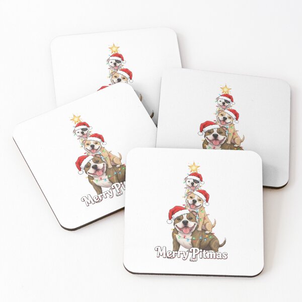 Item preview, Pitbull navideño Feliz Pitmas para los amantes de los perros festivos designed and sold by AS Créations.