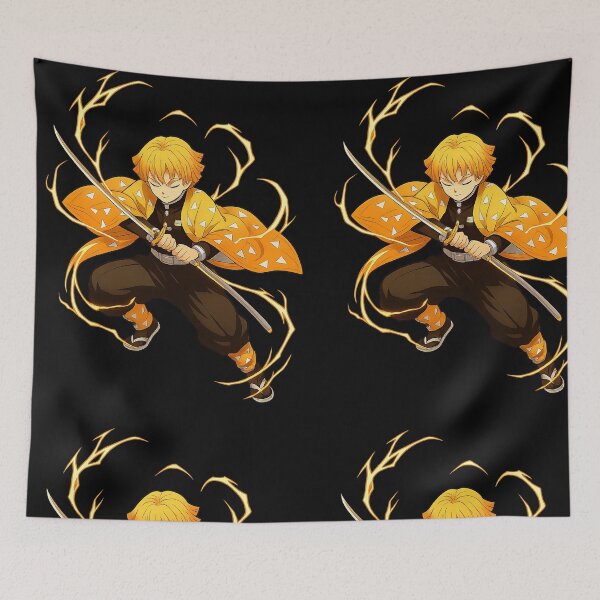 Item preview, Thunder-Breathing Swordsman – Electric Anime Warrior Art designed and sold by Hamiceis.