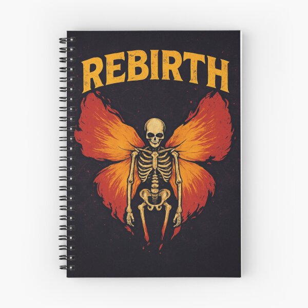 Item preview, Rebirth Skeleton with Butterfly Wings – Gothic Metamorphosis Art for Growth designed and sold by Bright Nest Studio.