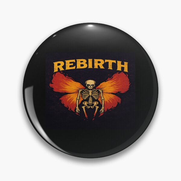 Item preview, Rebirth Skeleton with Butterfly Wings – Gothic Metamorphosis Art for Growth designed and sold by Bright Nest Studio.